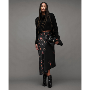 AllSaints Lusia Tanana Floral Print Midi Skirt